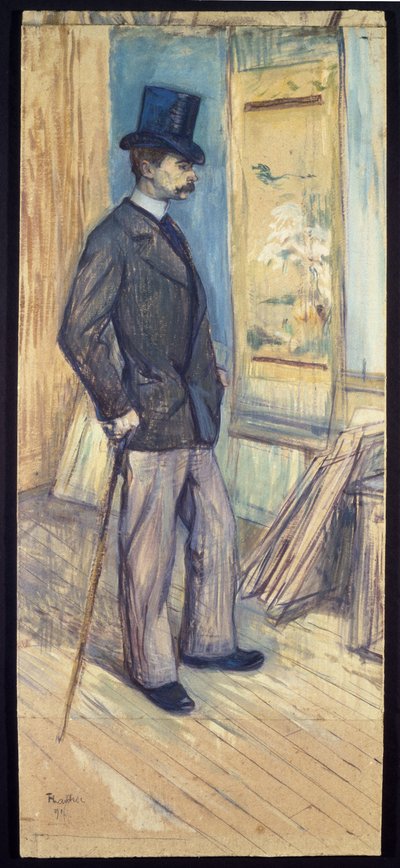 Portret M. Paula Sescau, 1891 (olej i gwasz na tekturze) autorstwa Henri de Toulouse Lautrec